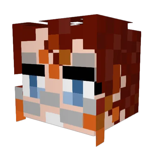 Leondriss Minecraft avatar head, 3D render