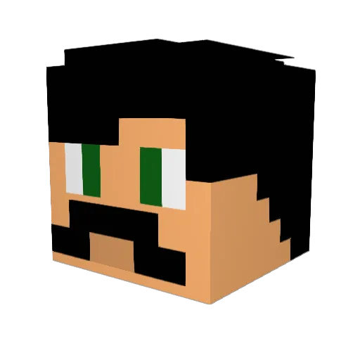 Leone7 Minecraft avatar head, 3D render