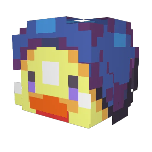 LeonessadiPuglia Minecraft avatar head, 3D render