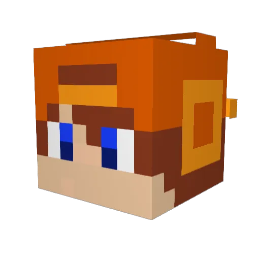 Leongino7 Minecraft avatar head, 3D render