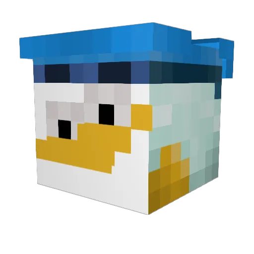 Leonhard_Euler Minecraft avatar head, 3D render