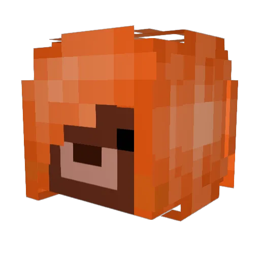 LeonidPizza Minecraft avatar head, 3D render