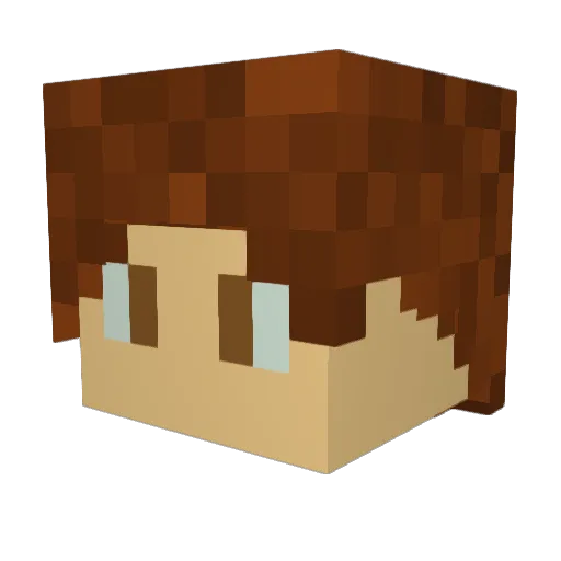 Leonidas_005 Minecraft avatar head, 3D render