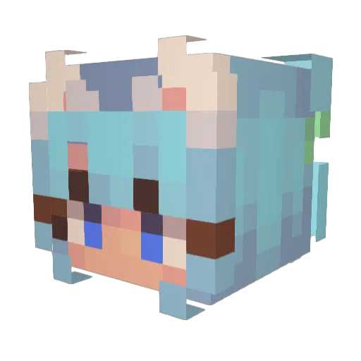 Leonidasclion Minecraft avatar head, 3D render