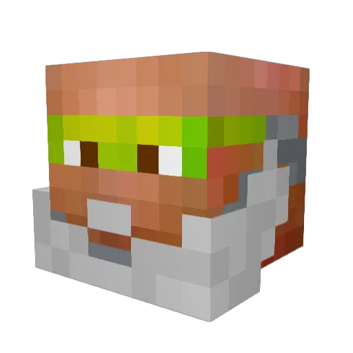 Leonideez Minecraft avatar head, 3D render