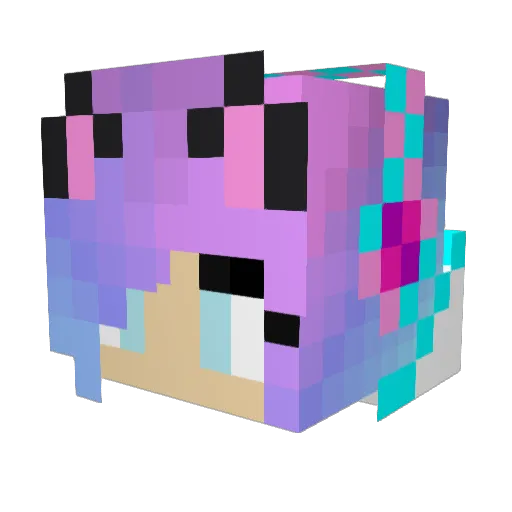 Leonie0709 Minecraft avatar head, 3D render