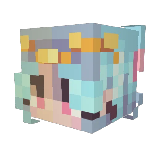 Leonie1906 Minecraft avatar head, 3D render