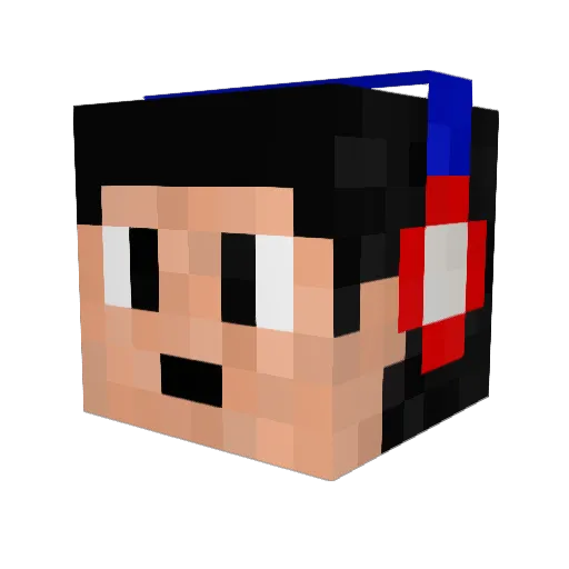 Leonis3 Minecraft avatar head, 3D render