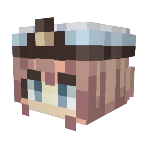 LeonixNova Minecraft avatar head, 3D render