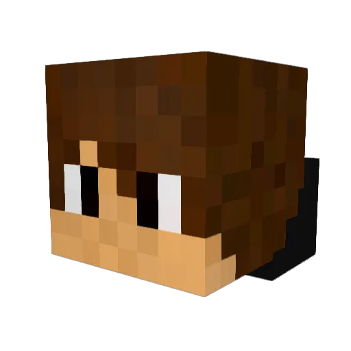 Leonixovich Minecraft avatar head, 3D render