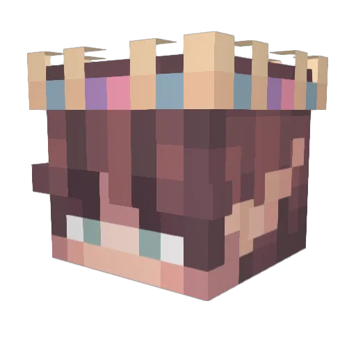 Leonkokashi Minecraft avatar head, 3D render