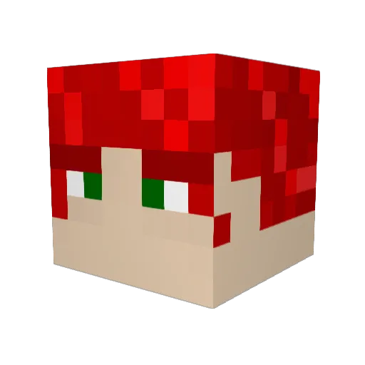 Leonlas Minecraft avatar head, 3D render