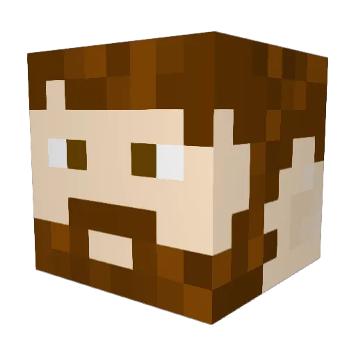 Leonlinno Minecraft avatar head, 3D render