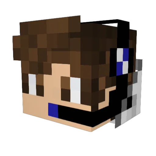 Leonlx Minecraft avatar head, 3D render