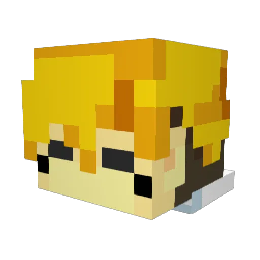 Leonoelle Minecraft avatar head, 3D render