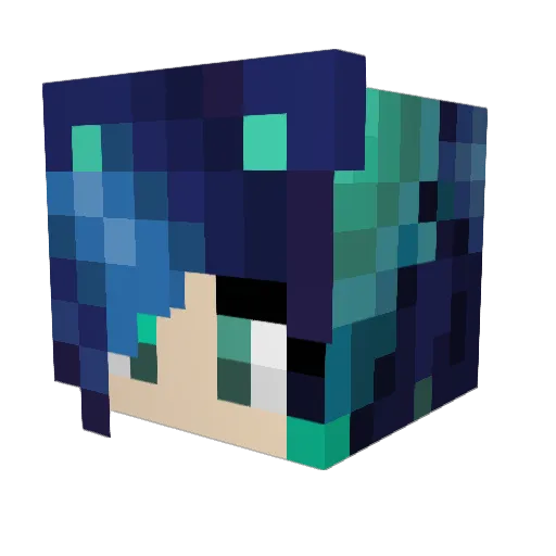 Leonora Minecraft avatar head, 3D render