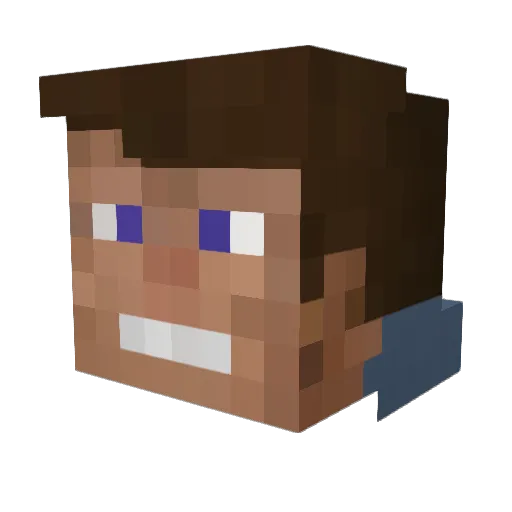 Leonore123 Minecraft avatar head, 3D render
