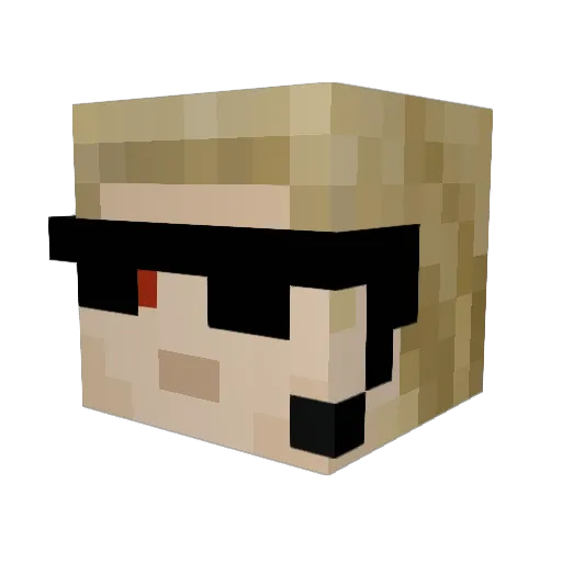 Leonplayer3 Minecraft avatar head, 3D render