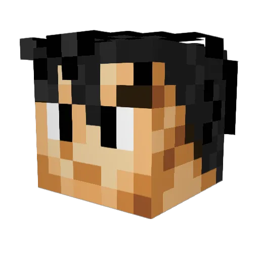 Leonros Minecraft avatar head, 3D render