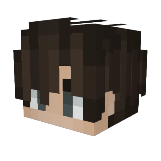LeonsFatHonkers Minecraft avatar head, 3D render