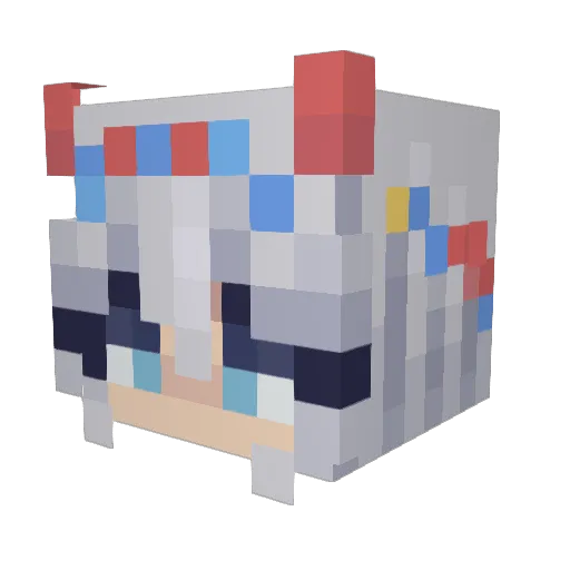 Leonsky3000 Minecraft avatar head, 3D render