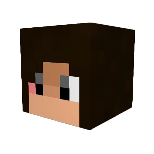 Leonson Minecraft avatar head, 3D render