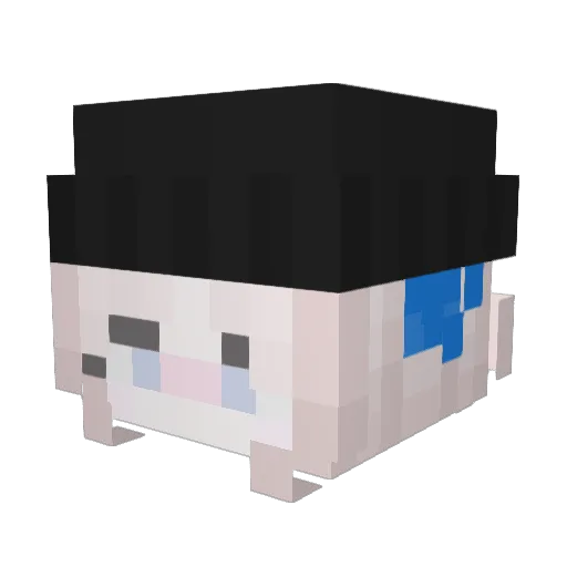 Leontieva Minecraft avatar head, 3D render