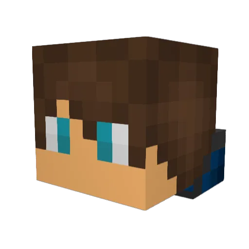Leontre Minecraft avatar head, 3D render