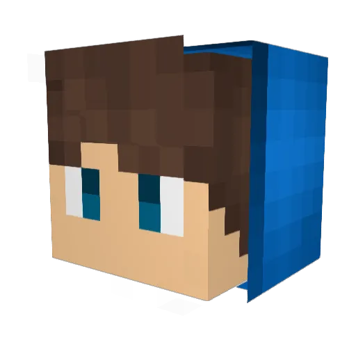 Leontrixs Minecraft avatar head, 3D render