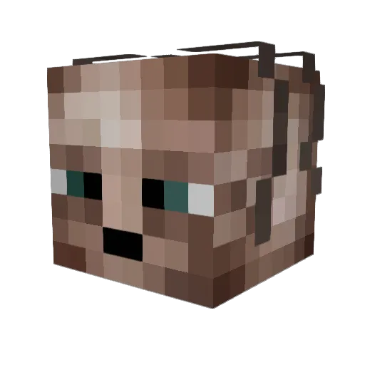 Leonvad Minecraft avatar head, 3D render