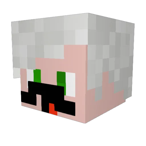 LeonziK Minecraft avatar head, 3D render