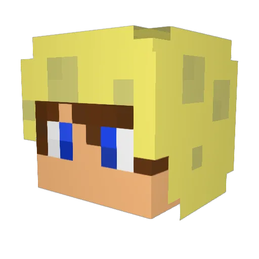 Leonziin_ Minecraft avatar head, 3D render