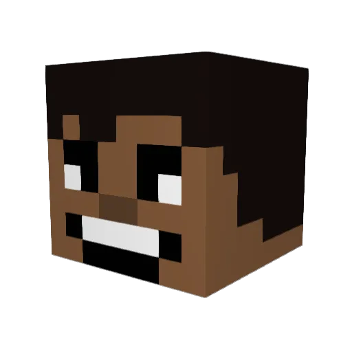 LeooG7 Minecraft avatar head, 3D render