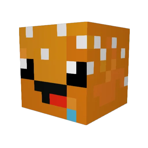Leoo_NoHaxJust Minecraft avatar head, 3D render