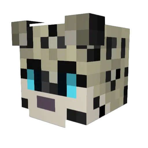 Leopardi777 Minecraft avatar head, 3D render