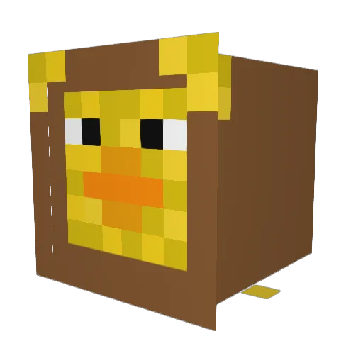 Leopato Minecraft avatar head, 3D render