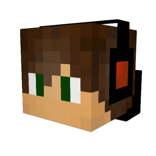 Leopcraft Minecraft avatar head, 3D render