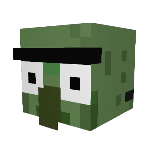 LeopingXD Minecraft avatar head, 3D render