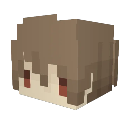 Leopius Minecraft avatar head, 3D render