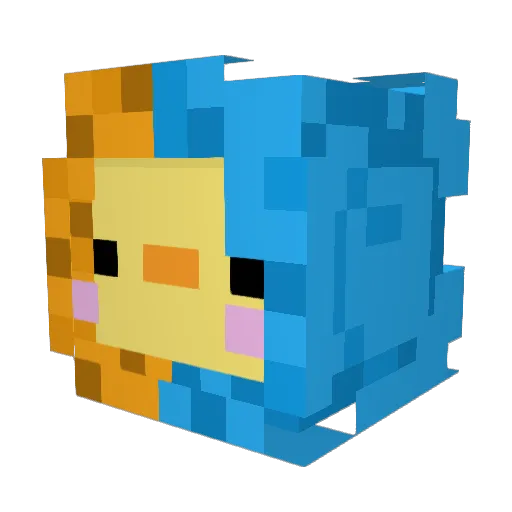 LeopoldKittyYT Minecraft avatar head, 3D render