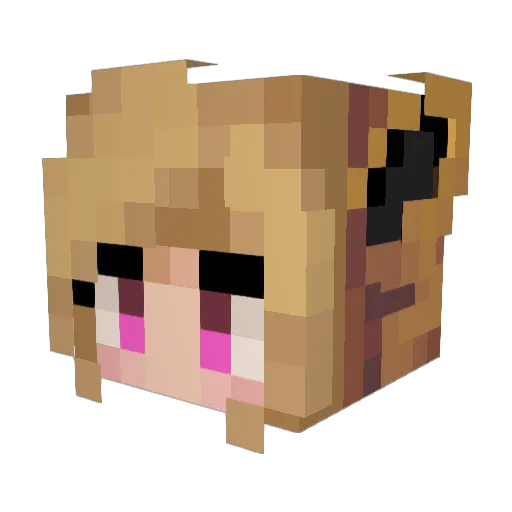 Leopoldo_13 Minecraft avatar head, 3D render
