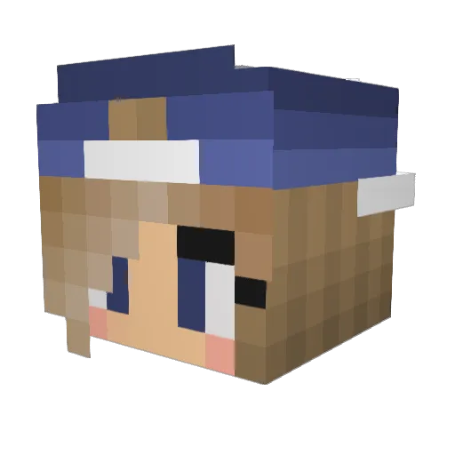 Leosalego Minecraft avatar head, 3D render