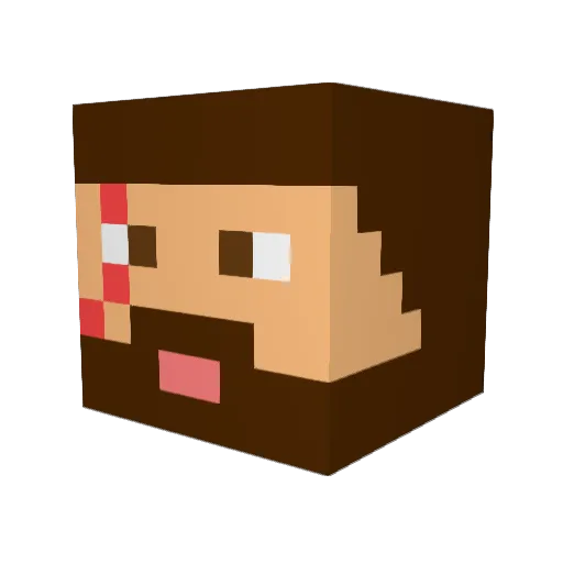 Leoschi23 Minecraft avatar head, 3D render