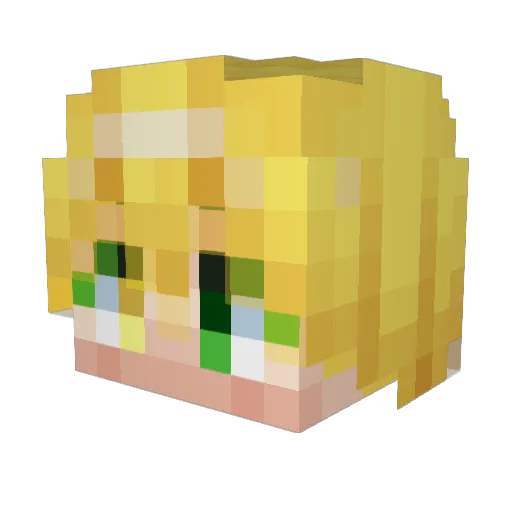 Leosiho Minecraft avatar head, 3D render