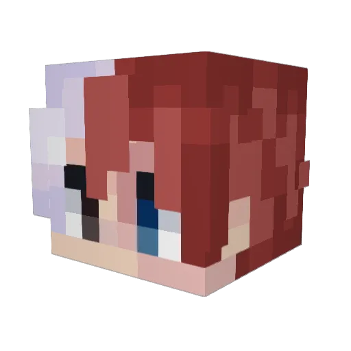 Leosos Minecraft avatar head, 3D render