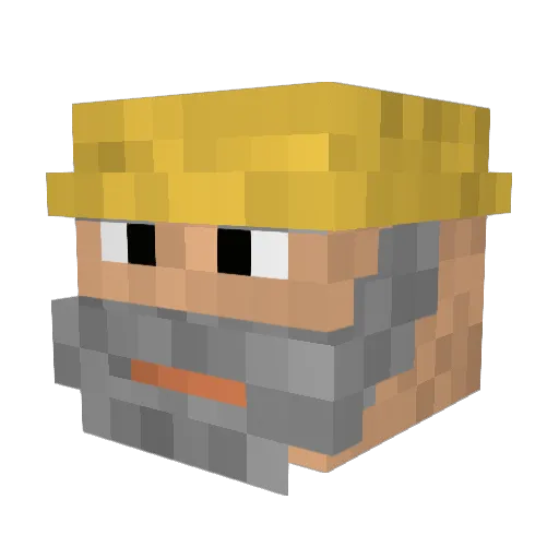 LeotheCowboy Minecraft avatar head, 3D render