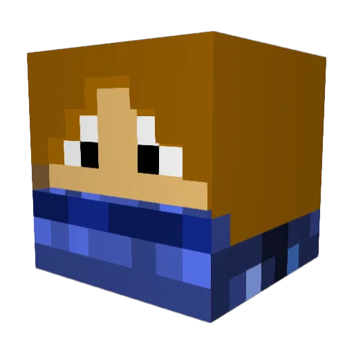 Leousace22 Minecraft avatar head, 3D render