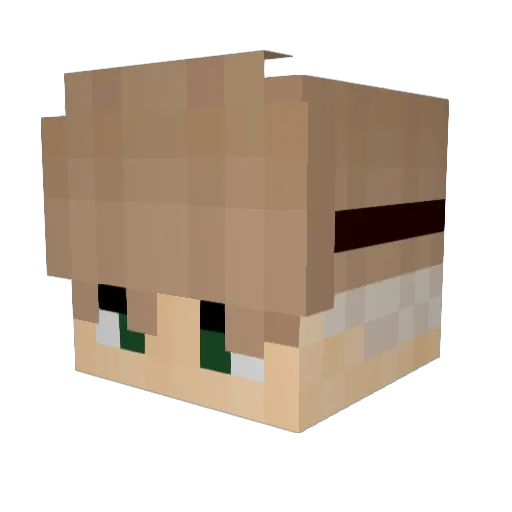 Leouwu Minecraft avatar head, 3D render