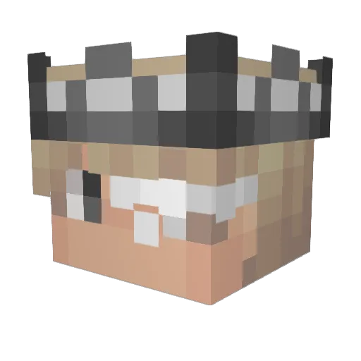 LeovaLeo Minecraft avatar head, 3D render
