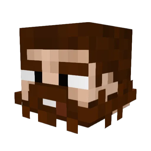Leovigild_ Minecraft avatar head, 3D render
